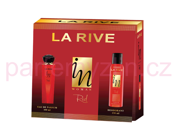 La rive IN WOMAN RED dámská dárková kazeta (EDP 90ml , deodoran 150 ml) 